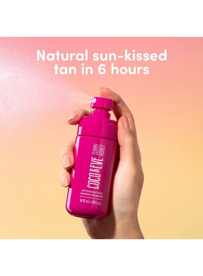 COCO & EVE Antioxidant Face Tanning Micromist. Sunless Self Tanning Face Mist with Antioxidants to Boost Hydration. Quick, Flawless, Streak Free Face Tan. (2.54 fl oz) / (75ml) - Image 2